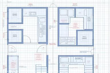 Kitchen renovation blueprint